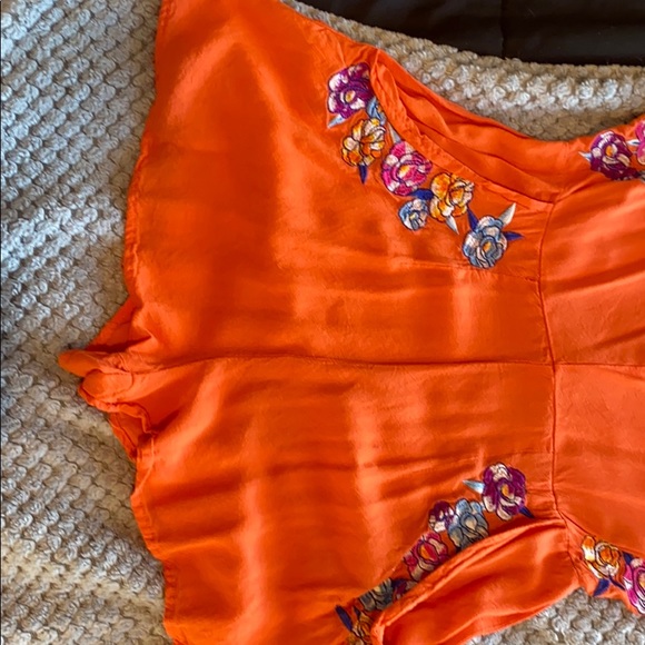 🍊 Orange flower romper! - Picture 2 of 5